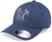 Neon Summer Beach Flamingo Navy Flexfit