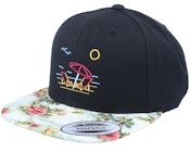 Neon Summer Beach Floral Mint Snapback