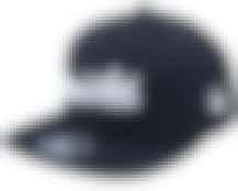 Retro Script 3d Logo Black Snapback - Bearded Man