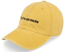 You're On Mute Washed Mustard Dad Cap - Iconic
