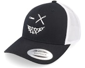 Crazy Smiley Retro 2 Tone Black/White Trucker
