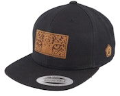 Kids Leopard Leo Patch Black Snapback