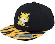 Kids Cute Baby Tiger Black Snapback