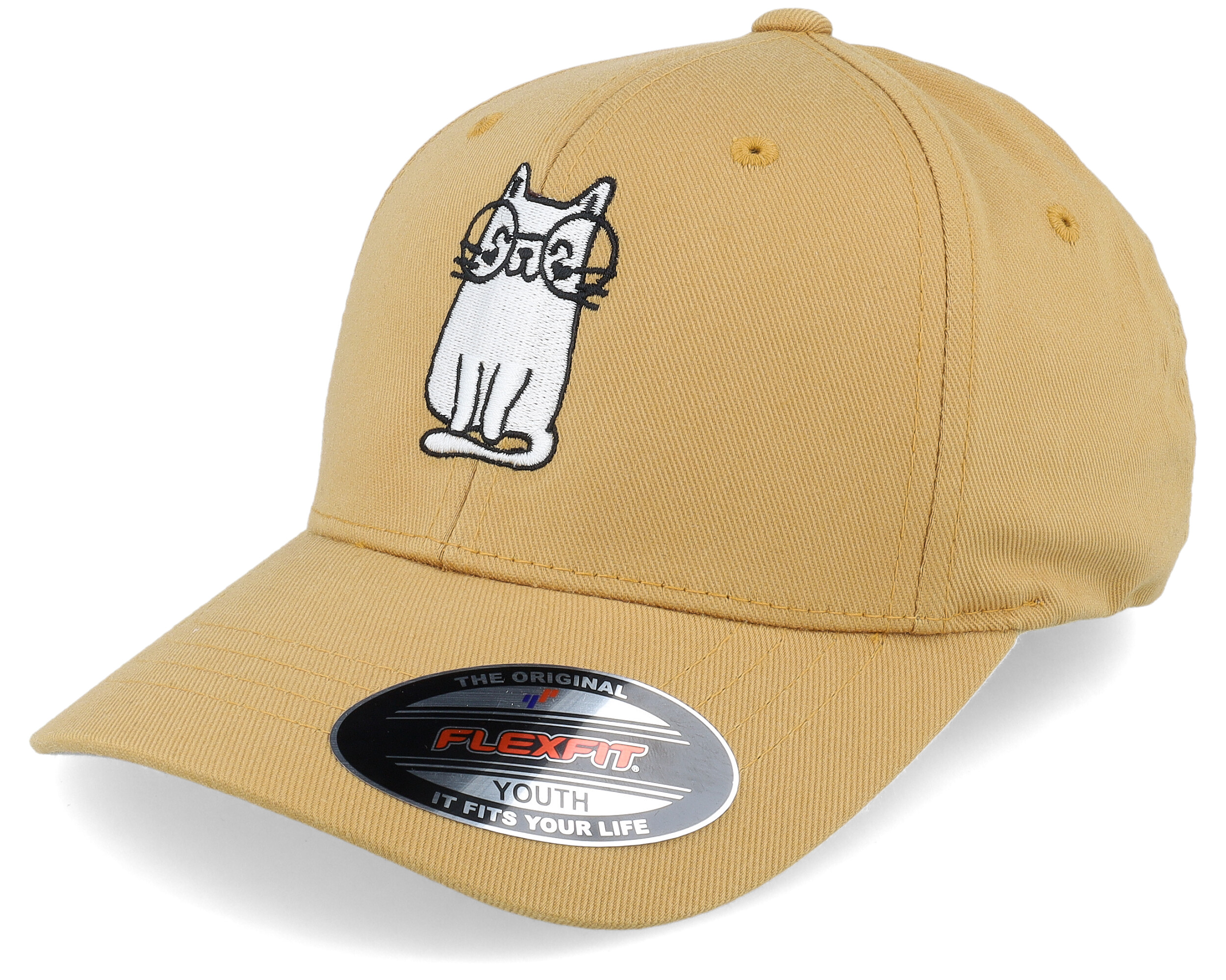 Kids Little Cat With Glasses Curry Flexfit