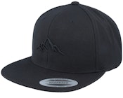Mountain 3d Black/Black Snapback