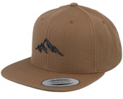 Mountain 3d Black/Tan Brown Snapback