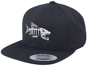 Fish Bones Black Snapback