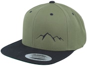 Small Mountain Black/Olive/Black Snapback