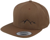 Small Mountain Black/Tan Brown Snapback