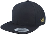 Crown Side Embroidered Black Snapback