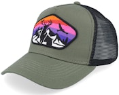 Kids Colorful Deer Big Patch Olive Green/Black