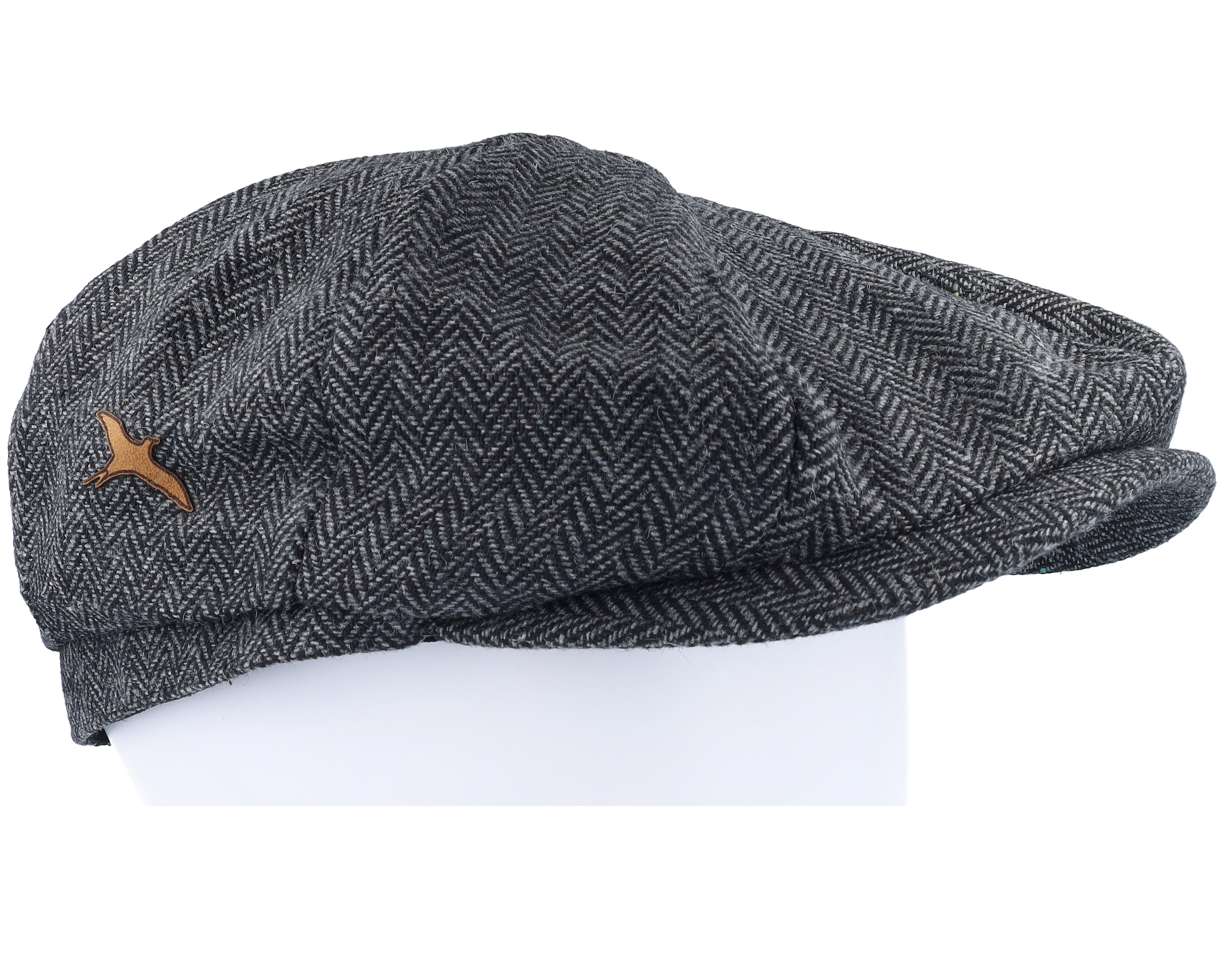 Bird Patch Charcoal Bakerboy Flat Cap