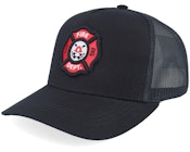 Kids Fire Fighter Junior 3d Patch Black Trucker