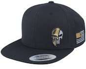 Army Skull Usa Gold Patch Black Snapback