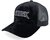 Snusk 3d Black Logo Velvet Black Trucker