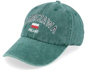 Warszawa Poland Washed Green Dad Cap