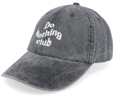 Do Nothing Club Washed Black Dad Cap