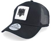 Albanian Eagle Patch Black A-frame Trucker