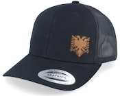 Albanian Small Eagle Patch Black Trucker