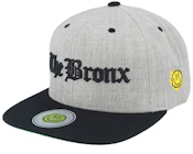 The Bronx 3d Script Heather Grey/Black Snapback