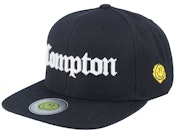 Compton 3d Script Black Snapback