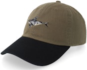 Origami Orca Washed Olive/Black Dad Cap