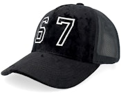6 7 Six Seven Velvet Black A-frame Trucker