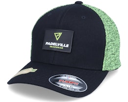 Recycled Mesh Patch Logo Black/Neon Flexfit - Padelville