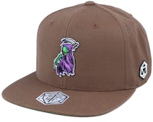 Death Reaper Color Patch Tan Brown Snapback