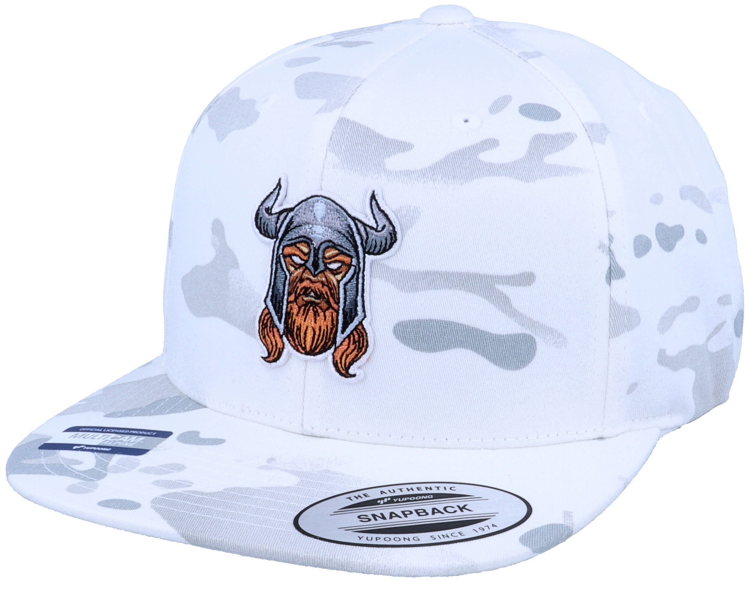 Viking Warrior Patch White Snow Camo Snapback - Vikings lippis ...