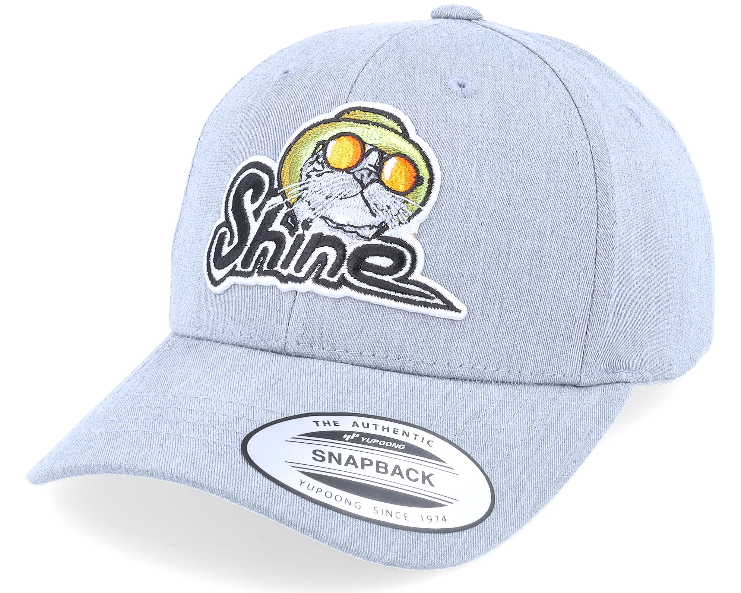 Kids Cool Shine Cat Patch Heather Grey Adjustable - Main Image