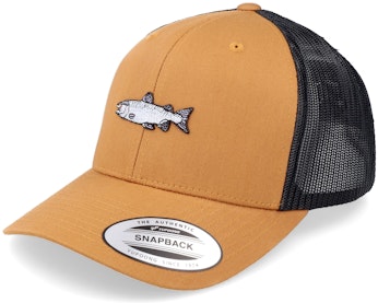 Salmon Fish Caramel/Black Trucker