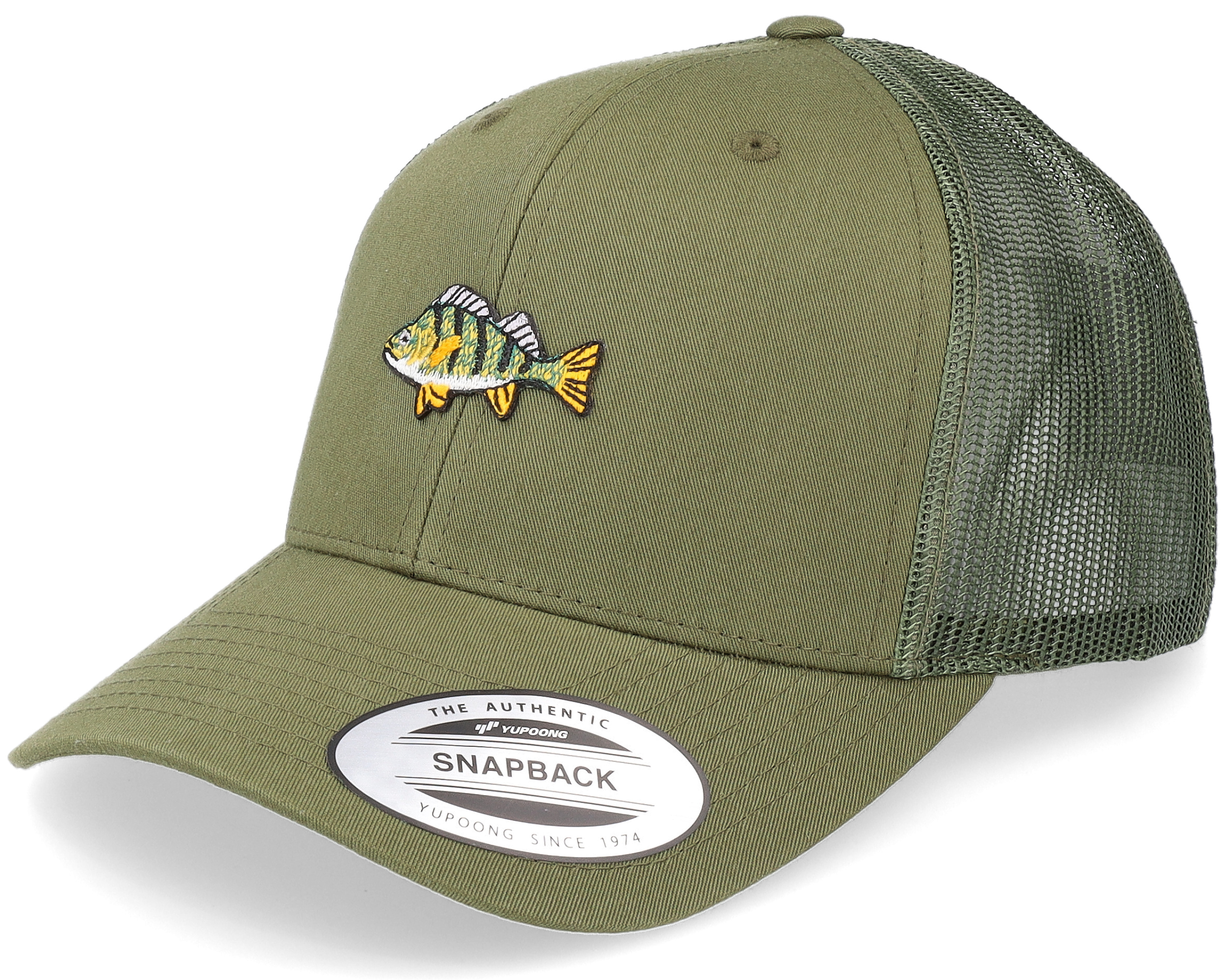 Perch Fish Olive Trucker - Skillfish cap