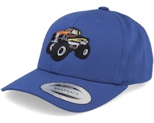Kids Cool Monster Truck Royal Blue Adjustable - Kiddo Cap