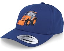 Kids Orange Tractor Royal Blue Adjustable - Kiddo Cap