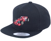 Kids Red Racing Car Black Snapback