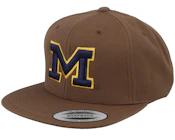 Michigan Wolverines 3d Logo Tan Snapback