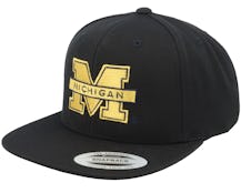 Michigan Wolverines Logo Black Snapback - Hatstore