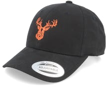 Red Deer Logo Waxed Black Adjustable - Hunter