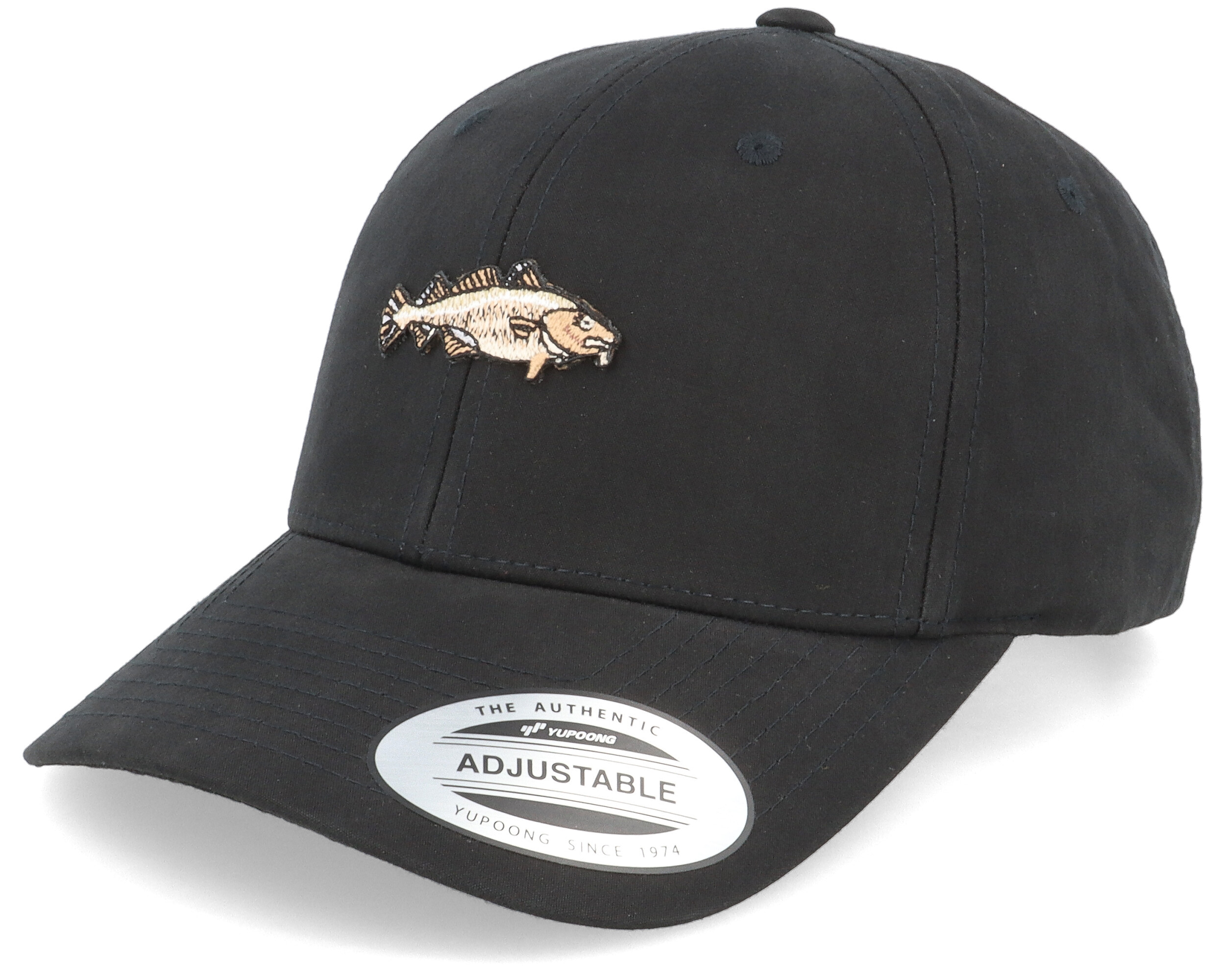 Cod Fish Waxed Black Adjustable - Skillfish cap | Hatstoreworld.com