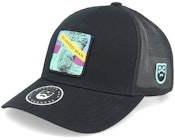 Antique Style Icon Black Trucker