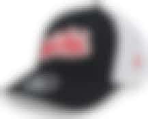 Retro Logo Script Patch Black/White Trucker - Bearded Man