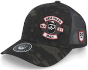 Mc Biker Logo Multicam Black Camo Trucker