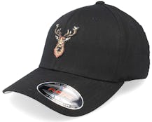 Deer Logo Patch Black Flexfit - Hunter