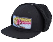 Big Rainbow Trout Vintage Black Ear Flap Snapback