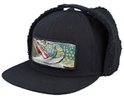 Big Pike Vintage Black Ear Flap Snapback
