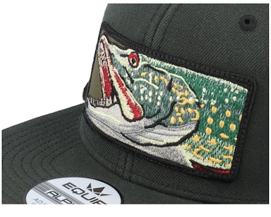 Skillfish - Black Earflap Cap - Big Pike Vintage Black Ear Flap Snapback @ Hatstore