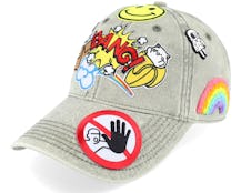 Do Not Touch The Bang! Washed Olive Dad Cap - ADHD Design Studio