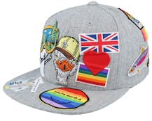 Be The Rainbow Don't Be The Hater Grey Snapback - ADHD Design Studio