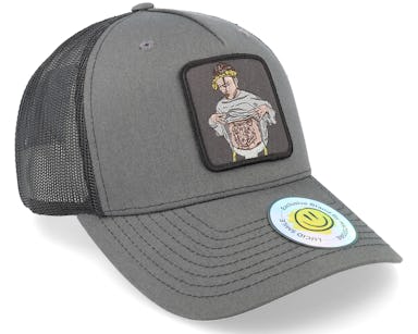Flexing Abs Patch Charcoal/Black Trucker - Lucid Smile